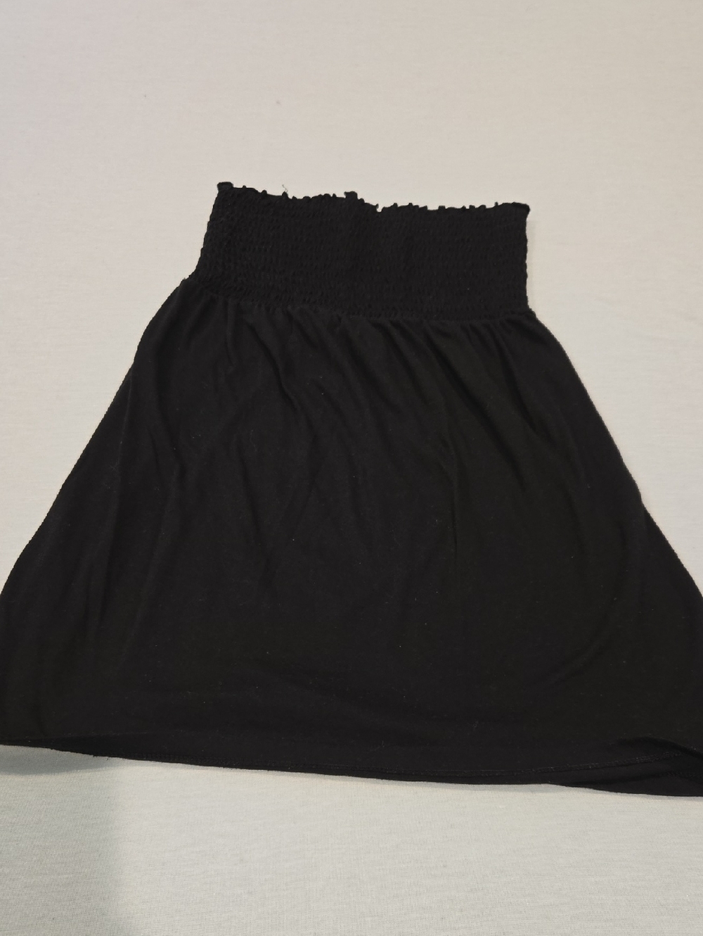 OP Black Smocked Top Swim Coverup Dress